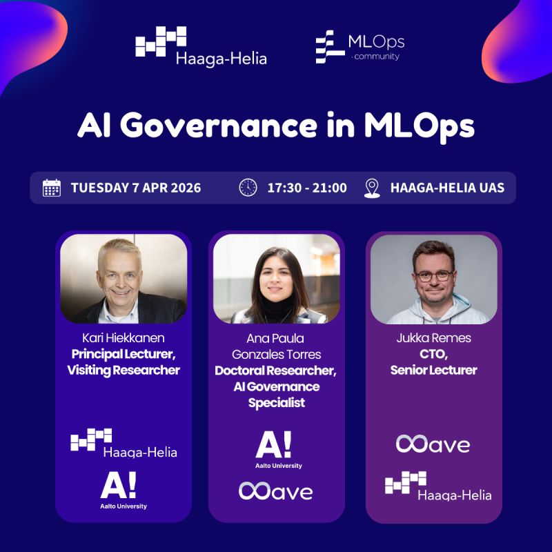 PARTICIPATION IN AI GOVERNANCE IN MLOPS MEETUP HELSINKI